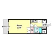 フラットウエスト1の間取り画像