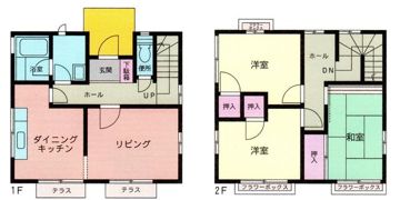 浜田町貸家の間取り画像