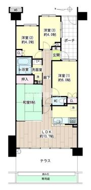 ヨコハマオールパークス一街区の間取り画像
