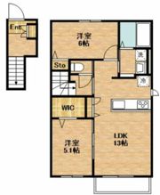 La Glycine(ラグリシーヌ)の間取り画像