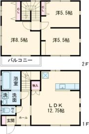吉田貸家 2号棟の間取り画像