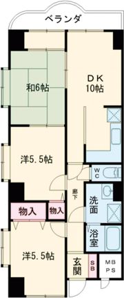 ストレイトビューハマの間取り画像