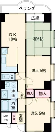 ストレイトビューハマの間取り画像