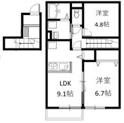 スクエア田村 Cの間取り画像