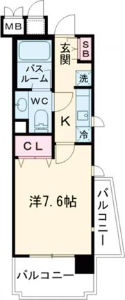 インベスト神戸AirFrontの間取り画像