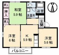 メゾン築山 B棟の間取り画像