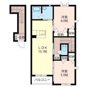 ビューグランド Bの間取り画像