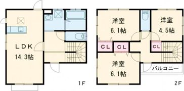 浅間テラスAの間取り画像