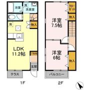RHB御成台 Aの間取り画像
