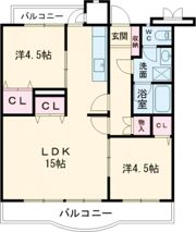 エステート河辺1号棟の間取り画像