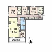 ワイエア平尾浄水の間取り画像