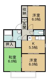 パークサイド中根台 A棟の間取り画像