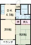ひつじやハイツ B棟の間取り画像