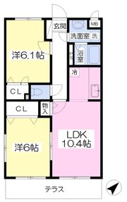 グレースコート上峰2番館の間取り画像