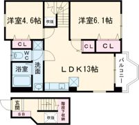 瀬田北1番館の間取り画像