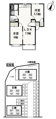 グリーンパーク西辛川 Cの間取り画像