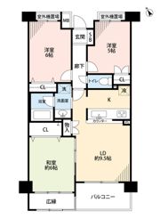 ロイヤルステージ松戸六実の間取り画像