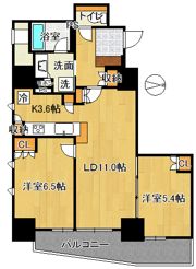 グランスイート四谷エクシアの間取り画像