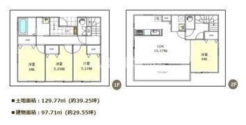 上尾市泉台2丁目 貸戸建ての間取り画像