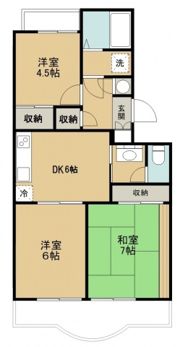 所沢メゾン1号館の間取り画像