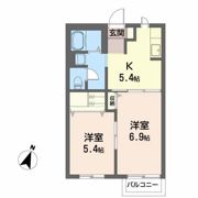 ビューハイツ山崎町 Cの間取り画像