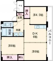 ビレッジハウス大内1号棟の間取り画像