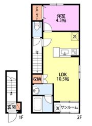 ミルズグランディール川崎Bの間取り画像