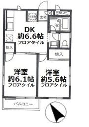 サニーヒル岸谷の間取り画像