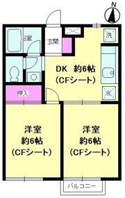 ディアコート開成ⅡA棟の間取り画像