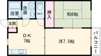 ビューハイツ愛子Bの間取り画像