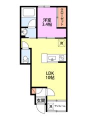 ミルズグランディール川崎Bの間取り画像