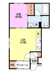 ミルズグランディール川崎Aの間取り画像