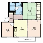 フレグランス河原口 Aの間取り画像