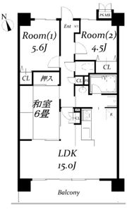 エテルノ豊春の間取り画像