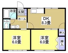 若葉荘の間取り画像