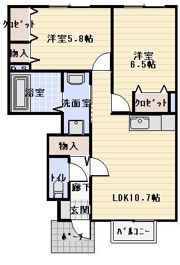 セジュール二見Ⅰの間取り画像