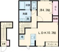 リーシング小俣II Aの間取り画像