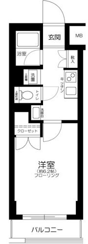 エクセリア二子多摩川Ⅱの間取り画像