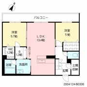 カーサ宮ノ前 直方 B棟の間取り画像