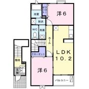 アムールベルAの間取り画像