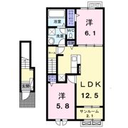 コンフォートクラス村上Wの間取り画像