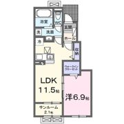 コンフォートクラス村上Eの間取り画像