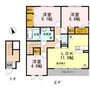 宮前ヒルズ B棟の間取り画像
