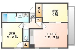 フォブールはまなす Ⅱの間取り画像
