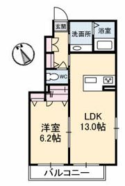 カーサ大町IIの間取り画像