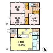 (仮称)あきる野市平沢 戸建貸家 A棟の間取り画像