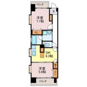 サンデンハイツ若葉通の間取り画像