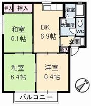 ハミングバード B棟の間取り画像