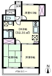 バロワール西上尾2号棟の間取り画像