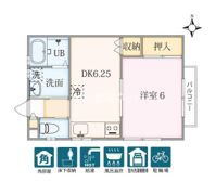 ヨウケンハイツの間取り画像